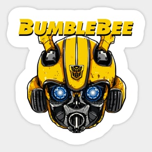 the yellow mecha head Sticker